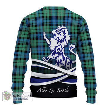 Campbell Ancient 01 Tartan Ugly Sweater with Alba Gu Brath Regal Lion Emblem