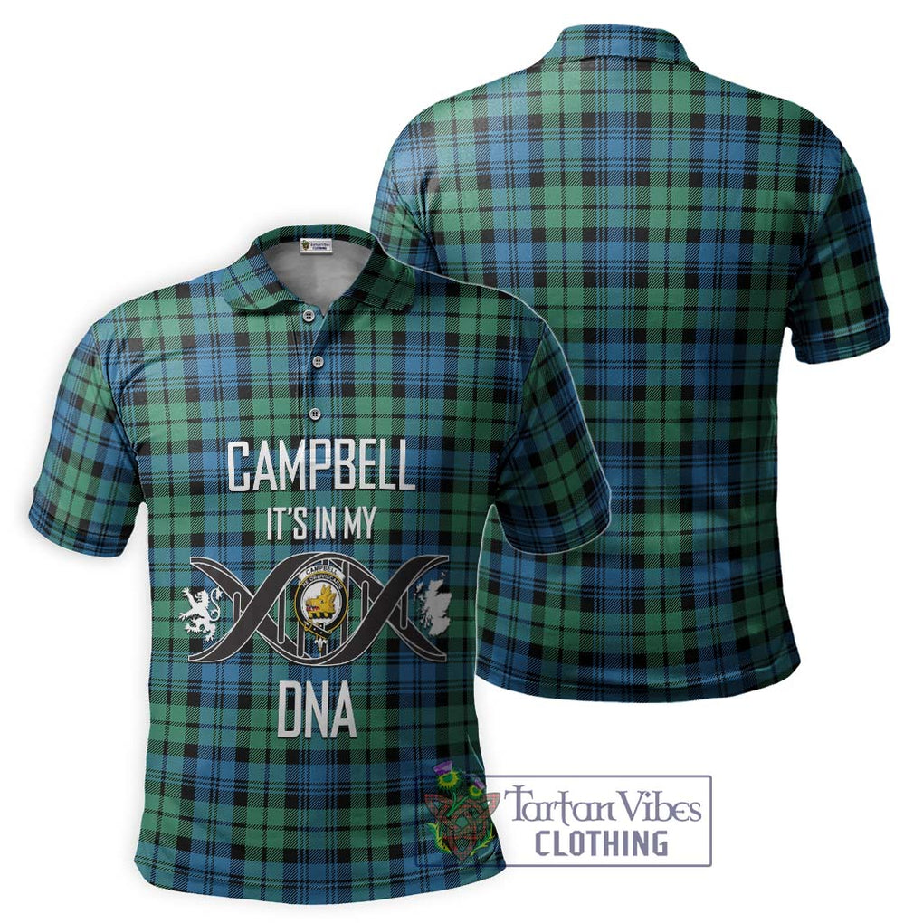 Campbell Ancient 01 Tartan Polo Shirt with Family Crest DNA In Me Style - Tartanvibesclothing Shop