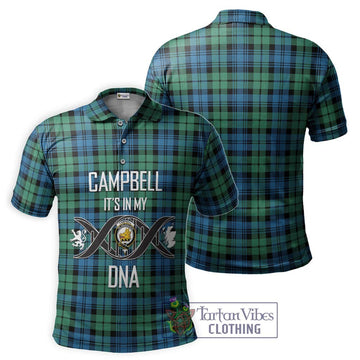 Campbell Ancient 01 Tartan Polo Shirt with Family Crest DNA In Me Style