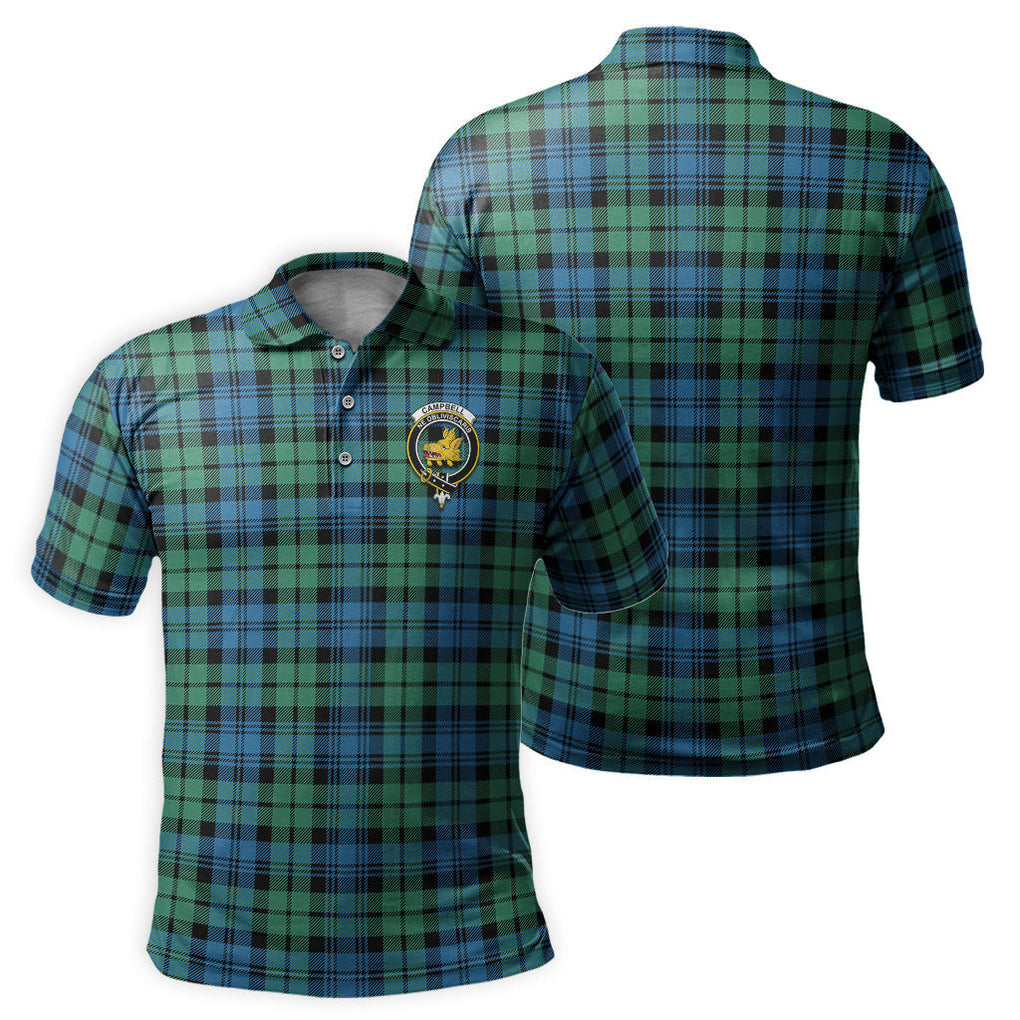 Campbell Ancient 01 Tartan Men's Polo Shirt with Family Crest - Tartan Vibes Clothing