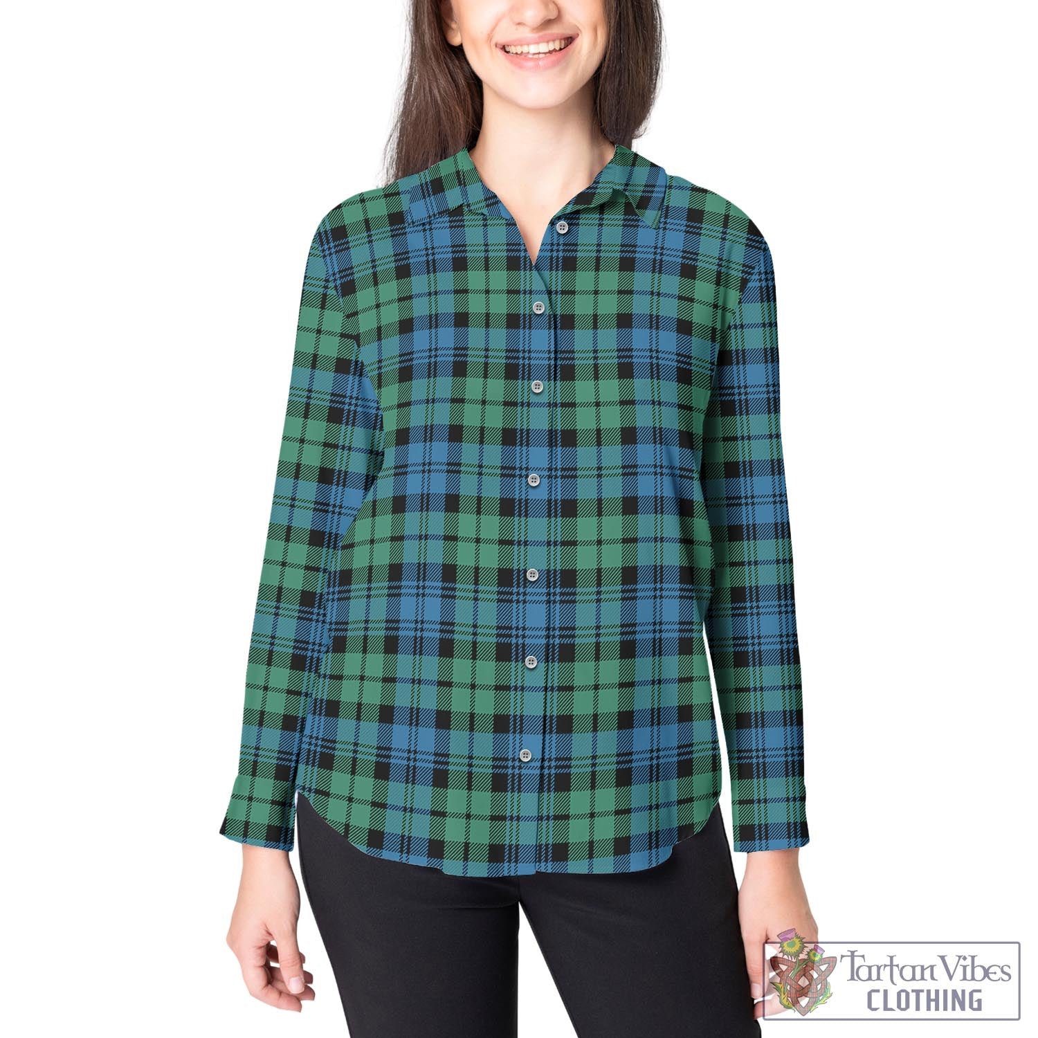 Campbell Ancient #01 Tartan Womens Casual Shirt