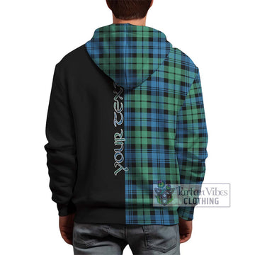 Campbell Ancient 01 Tartan Hoodie with Family Crest and Half Of Me Style