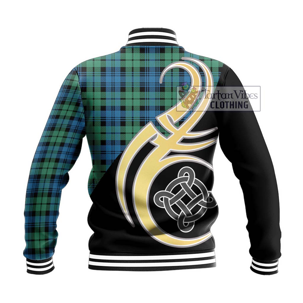 Campbell Ancient 01 Tartan Baseball Jacket with Family Crest and Celtic Symbol Style - Tartan Vibes Clothing