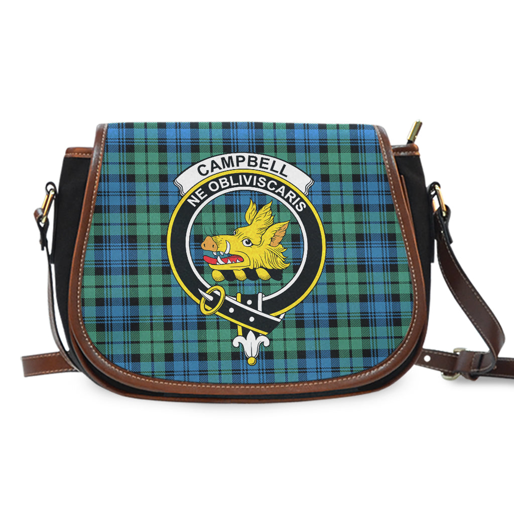 Campbell Ancient 01 Tartan Saddle Bag with Family Crest - Tartan Vibes Clothing