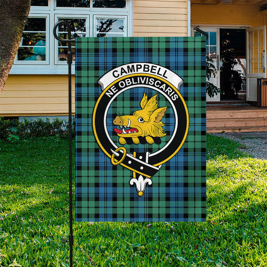 Campbell Ancient 01 Tartan Flag with Family Crest - Tartan Vibes Clothing