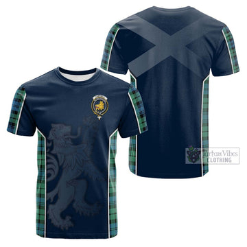 Campbell Ancient 01 Tartan Cotton T-shirt with Family Crest and Lion Rampant Vibes Sport Style