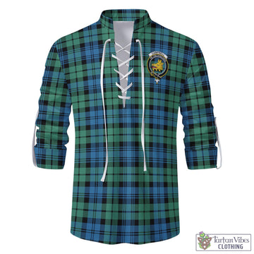 Campbell Ancient 01 Tartan Men's Scottish Traditional Jacobite Ghillie Kilt Shirt with Family Crest