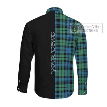 Campbell Ancient 01 Tartan Long Sleeve Button Shirt with Family Crest and Half Of Me Style