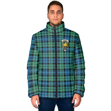 Campbell Ancient 01 Tartan Padded Jacket with Family Crest