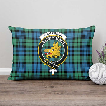 Campbell Ancient 01 Tartan Pillow Cover with Family Crest