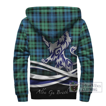 Campbell Ancient 01 Tartan Sherpa Hoodie with Alba Gu Brath Regal Lion Emblem