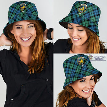 Campbell Ancient 01 Tartan Bucket Hat with Family Crest