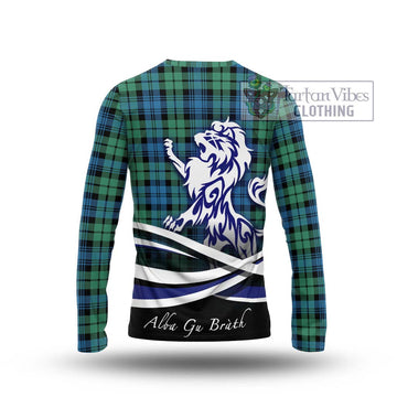 Campbell Ancient 01 Tartan Long Sleeve T-Shirt with Alba Gu Brath Regal Lion Emblem