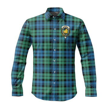 Campbell Ancient 01 Tartan Long Sleeve Button Up Shirt with Family Crest