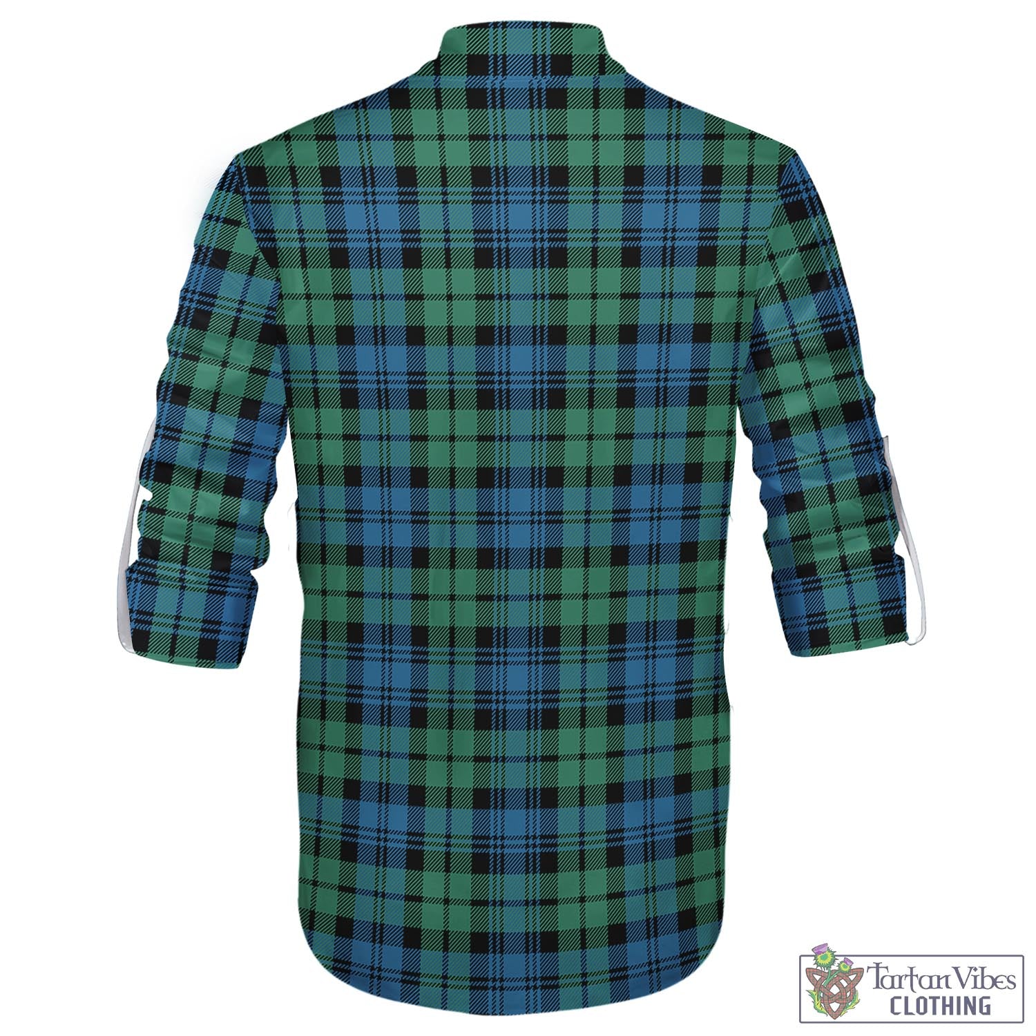 Tartan Vibes Clothing Campbell Ancient #01 Tartan Men's Scottish Traditional Jacobite Ghillie Kilt Shirt