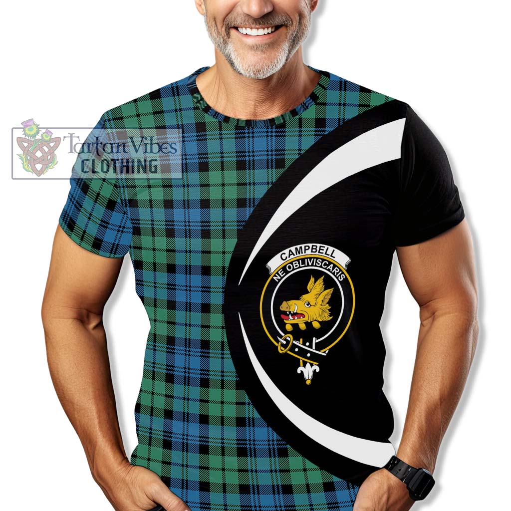 Tartan Vibes Clothing Campbell Ancient 01 Tartan T-Shirt with Family Crest Circle Style