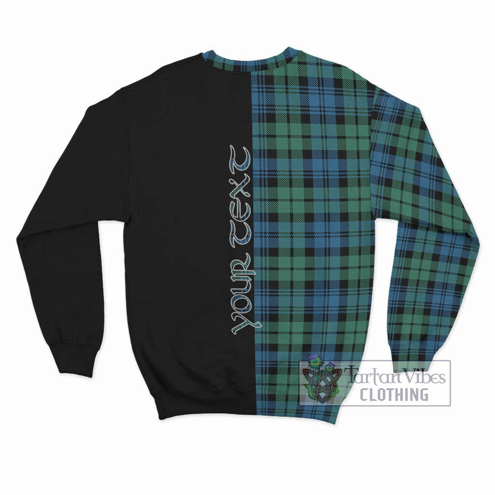 Campbell Ancient 01 Tartan Sweatshirt with Family Crest and Half Of Me Style - Tartanvibesclothing Shop