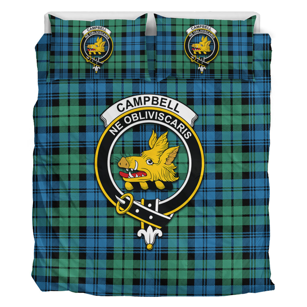 Campbell Ancient 01 Tartan Bedding Set with Family Crest - Tartan Vibes Clothing