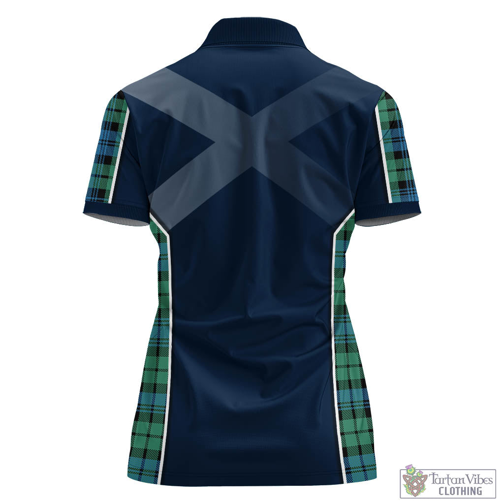 Tartan Vibes Clothing Campbell Ancient 01 Tartan Women's Polo Shirt with Family Crest and Lion Rampant Vibes Sport Style