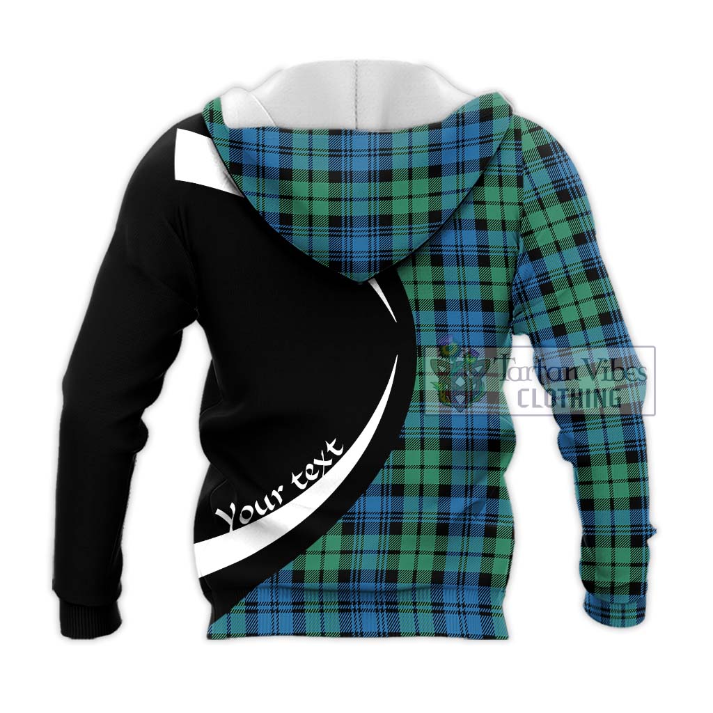 Campbell Ancient 01 Tartan Knitted Hoodie with Family Crest Circle Style - Tartan Vibes Clothing