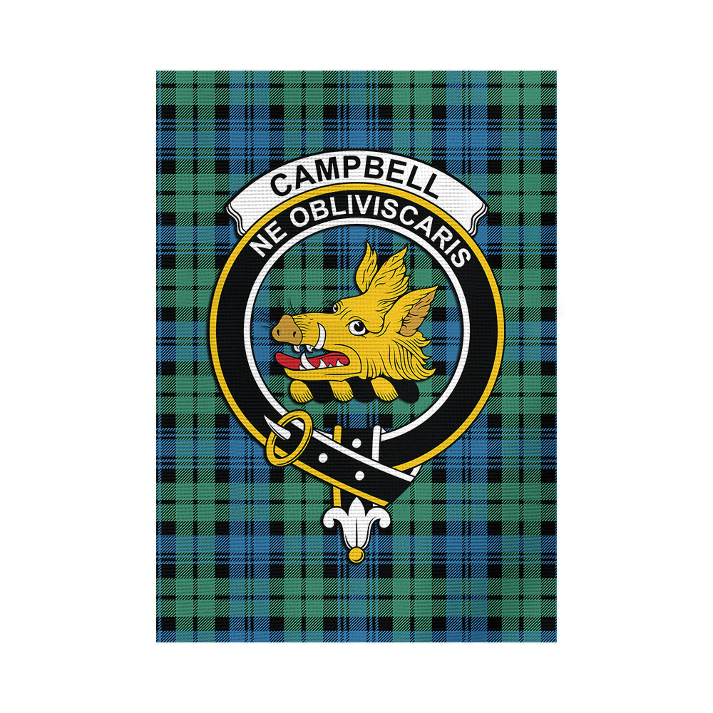 Campbell Ancient 01 Tartan Flag with Family Crest - Tartan Vibes Clothing