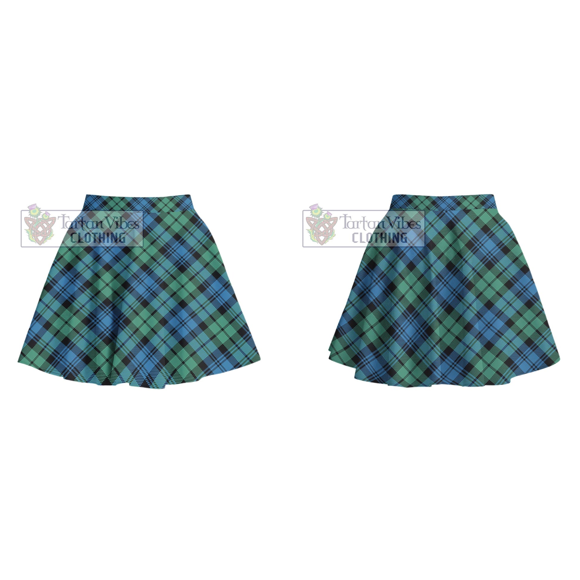 Tartan Vibes Clothing Campbell Ancient #01 Tartan Women's Plated Mini Skirt