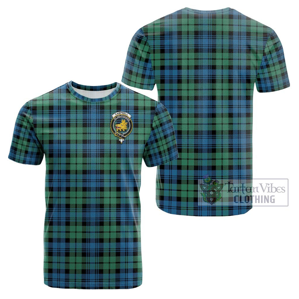 Campbell Ancient 01 Tartan Cotton T-Shirt with Family Crest Kid's Shirt - Tartanvibesclothing Shop