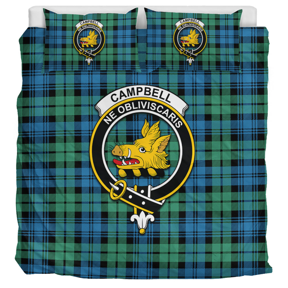 Campbell Ancient 01 Tartan Bedding Set with Family Crest UK Bedding Set UK Super King 104*94 inch - Tartan Vibes Clothing