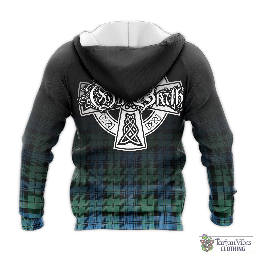 Tartan Vibes Clothing Campbell Ancient 01 Tartan Knitted Hoodie Featuring Alba Gu Brath Family Crest Celtic Inspired