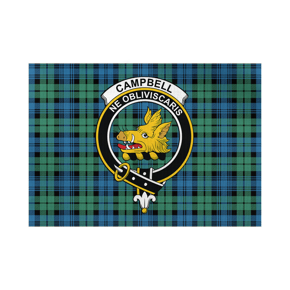 Campbell Ancient 01 Tartan Flag with Family Crest - Tartan Vibes Clothing