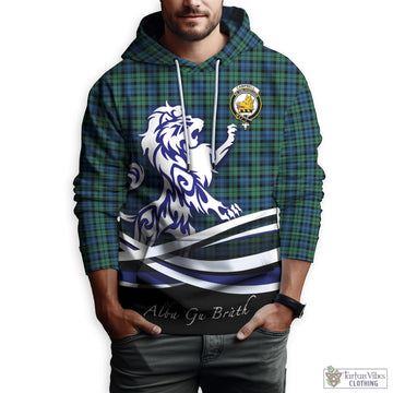 Campbell Ancient 02 Tartan Hoodie with Alba Gu Brath Regal Lion Emblem