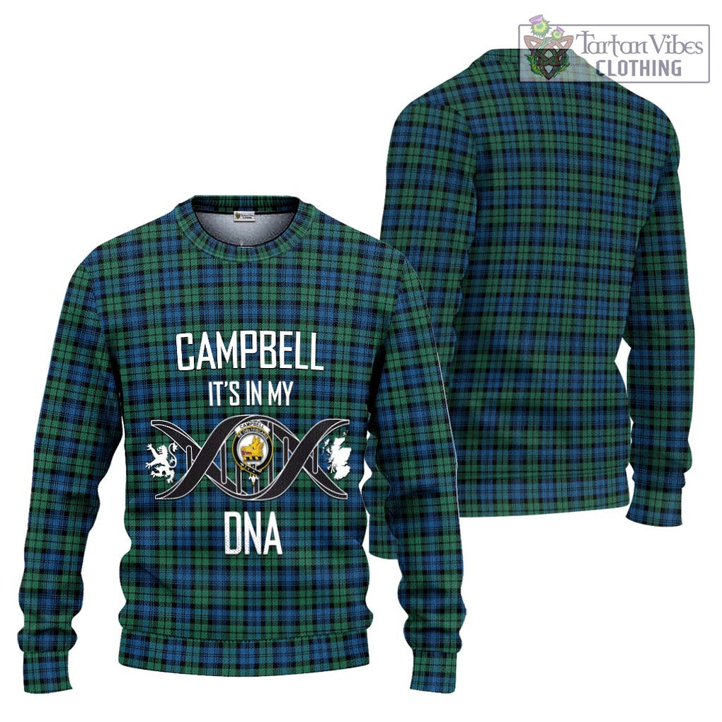 Campbell Ancient 02 Tartan Knitted Sweater with Family Crest DNA In Me Style Unisex - Tartanvibesclothing Shop