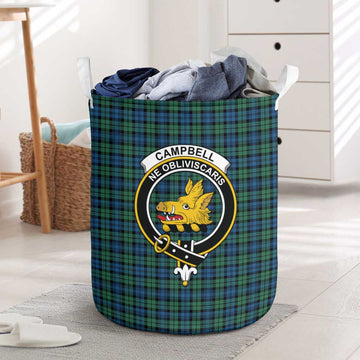 Campbell Ancient 02 Tartan Laundry Basket with Family Crest