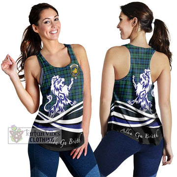 Campbell Ancient 02 Tartan Women's Racerback Tanks with Alba Gu Brath Regal Lion Emblem