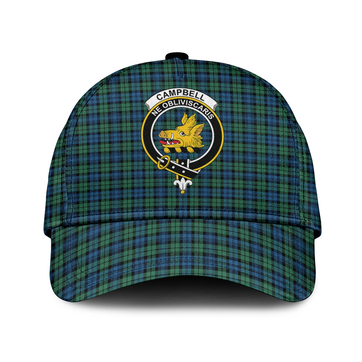 Campbell Ancient 02 Tartan Classic Cap with Family Crest Classic Cap Universal Fit - Tartan Vibes Clothing