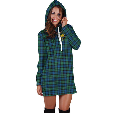 Campbell Ancient 02 Tartan Hoodie Dress with Family Crest