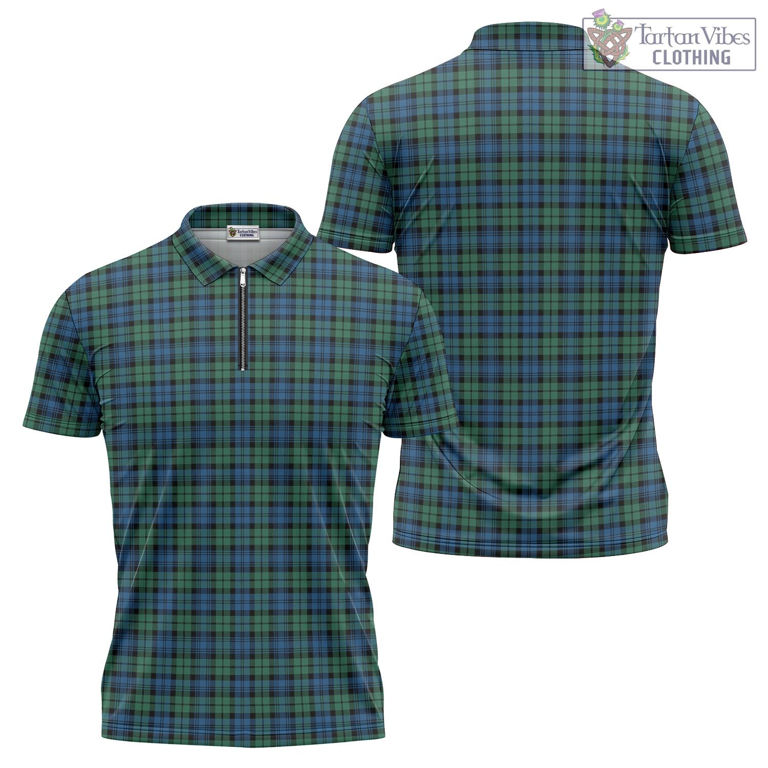 Tartan Vibes Clothing Campbell Ancient #02 Tartan Zipper Polo Shirt