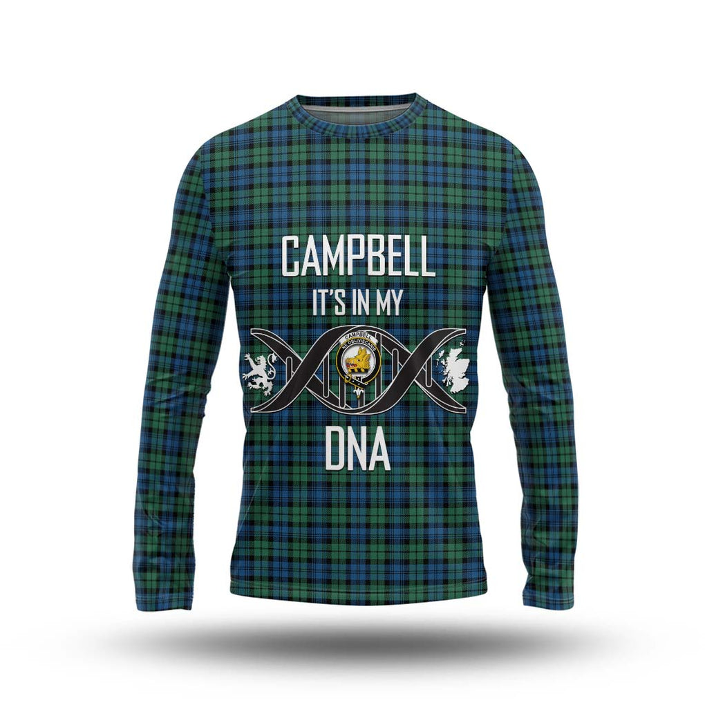 Campbell Ancient 02 Tartan Long Sleeve T-Shirt with Family Crest DNA In Me Style Unisex - Tartanvibesclothing Shop