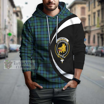 Campbell Ancient 02 Tartan Hoodie with Family Crest Circle Style