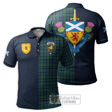 Campbell Ancient 02 Tartan Polo Shirt Alba with Scottish Lion Royal Arm Half Style