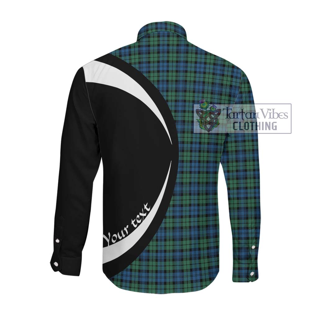 Campbell Ancient 02 Tartan Long Sleeve Button Up with Family Crest Circle Style Men's Shirt - Tartan Vibes Clothing