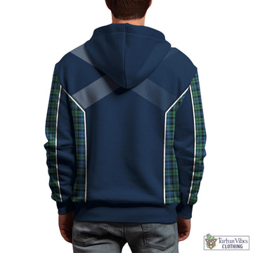 Campbell Ancient 02 Tartan Hoodie with Family Crest and Scottish Thistle Vibes Sport Style