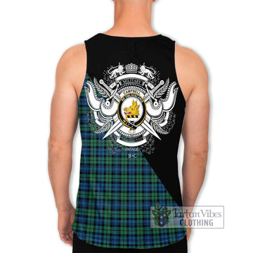 Campbell Ancient 02 Tartan Men's Tank Top with Family Crest and Military Logo Style