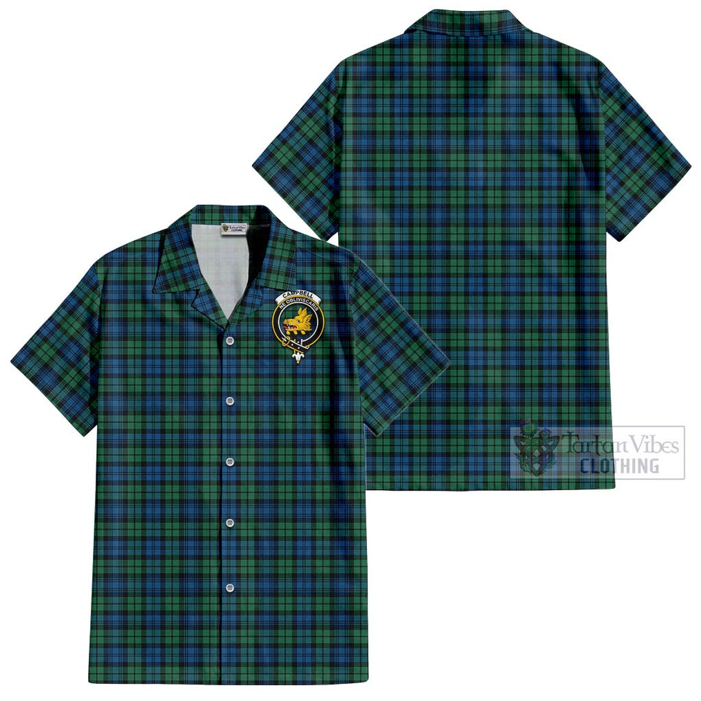 Campbell Ancient 02 Tartan Cotton Hawaiian Shirt with Family Crest Kid - Tartan Vibes Clothing