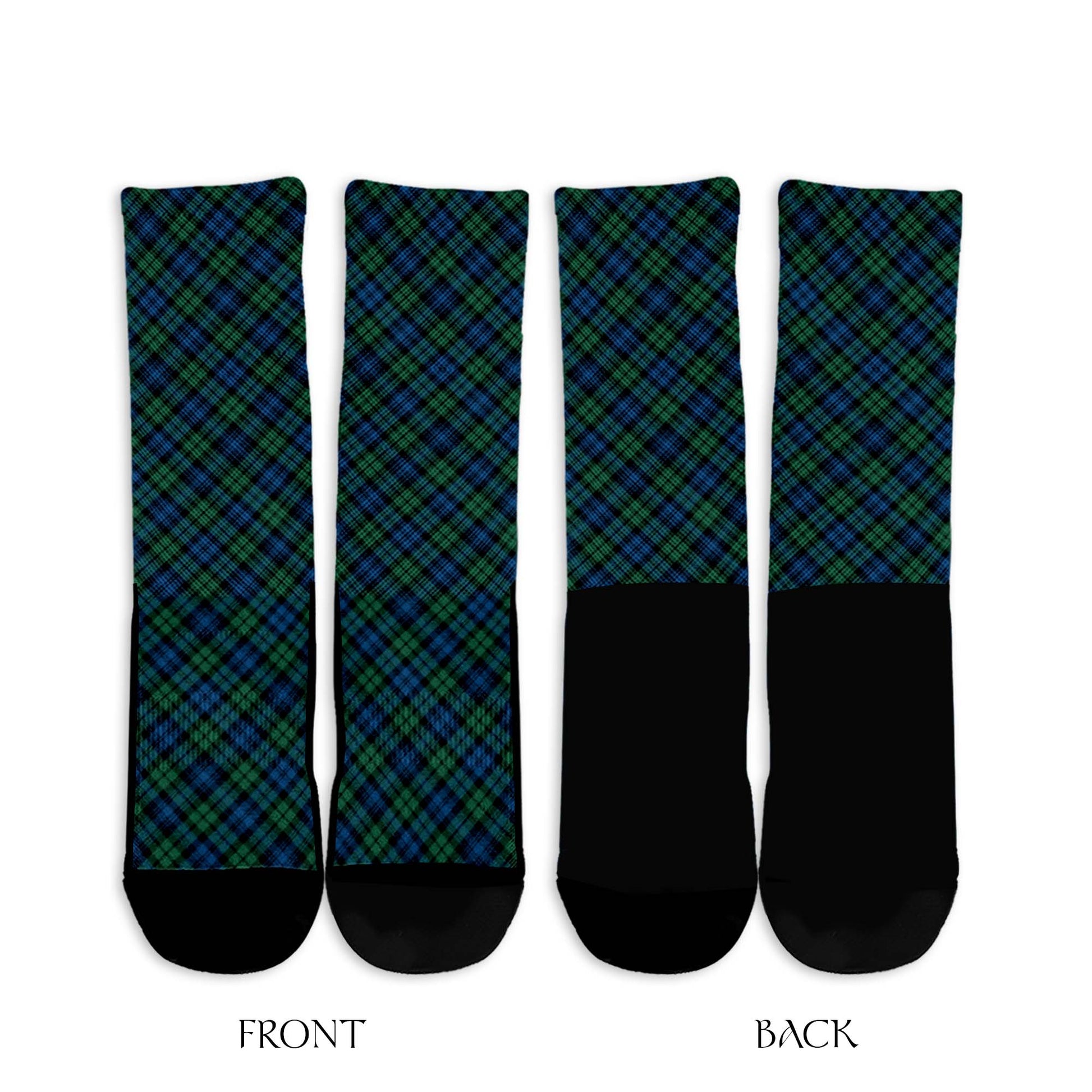 Campbell Ancient #02 Tartan Crew Socks Cross Tartan Style - Tartanvibesclothing Shop