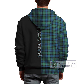 Campbell Ancient 02 Tartan Hoodie with Family Crest and Half Of Me Style