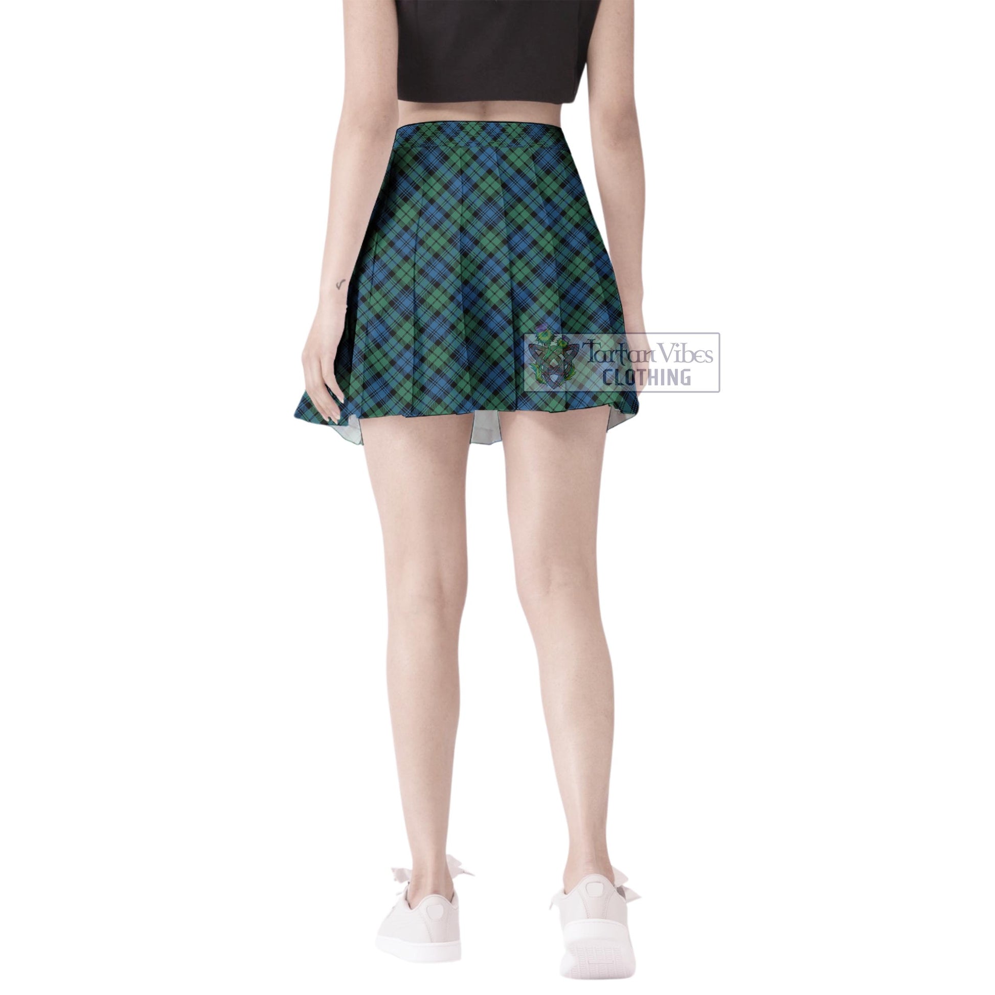 Tartan Vibes Clothing Campbell Ancient #02 Tartan Women's Plated Mini Skirt