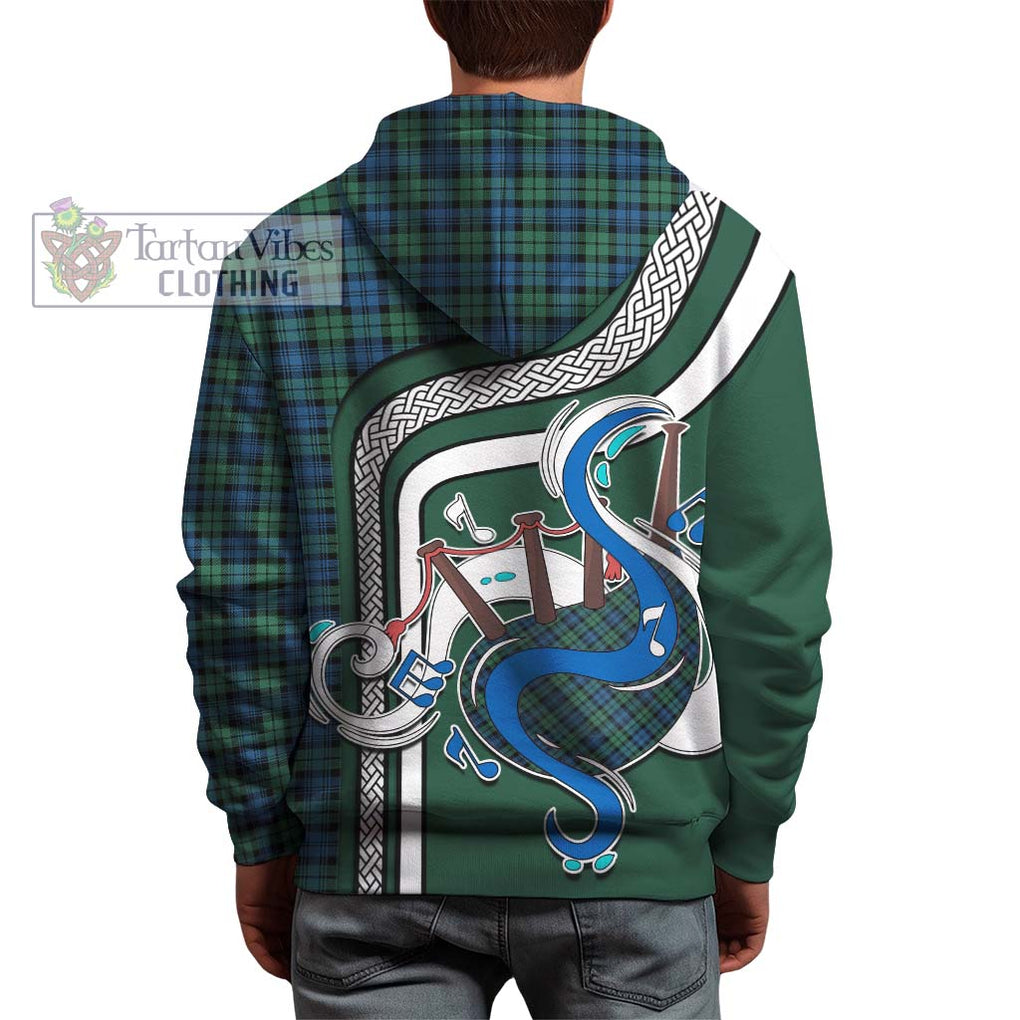 Campbell Ancient 02 Tartan Hoodie with Epic Bagpipe Style - Tartanvibesclothing Shop