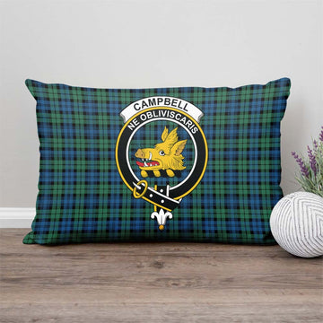 Campbell Ancient 02 Tartan Pillow Cover with Family Crest