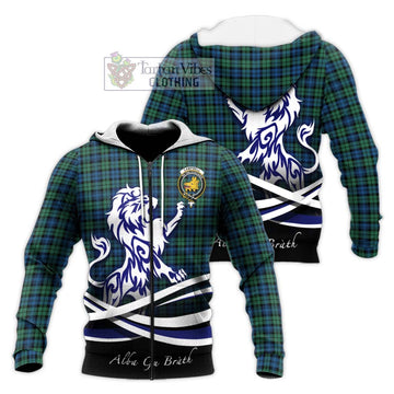 Campbell Ancient 02 Tartan Knitted Hoodie with Alba Gu Brath Regal Lion Emblem